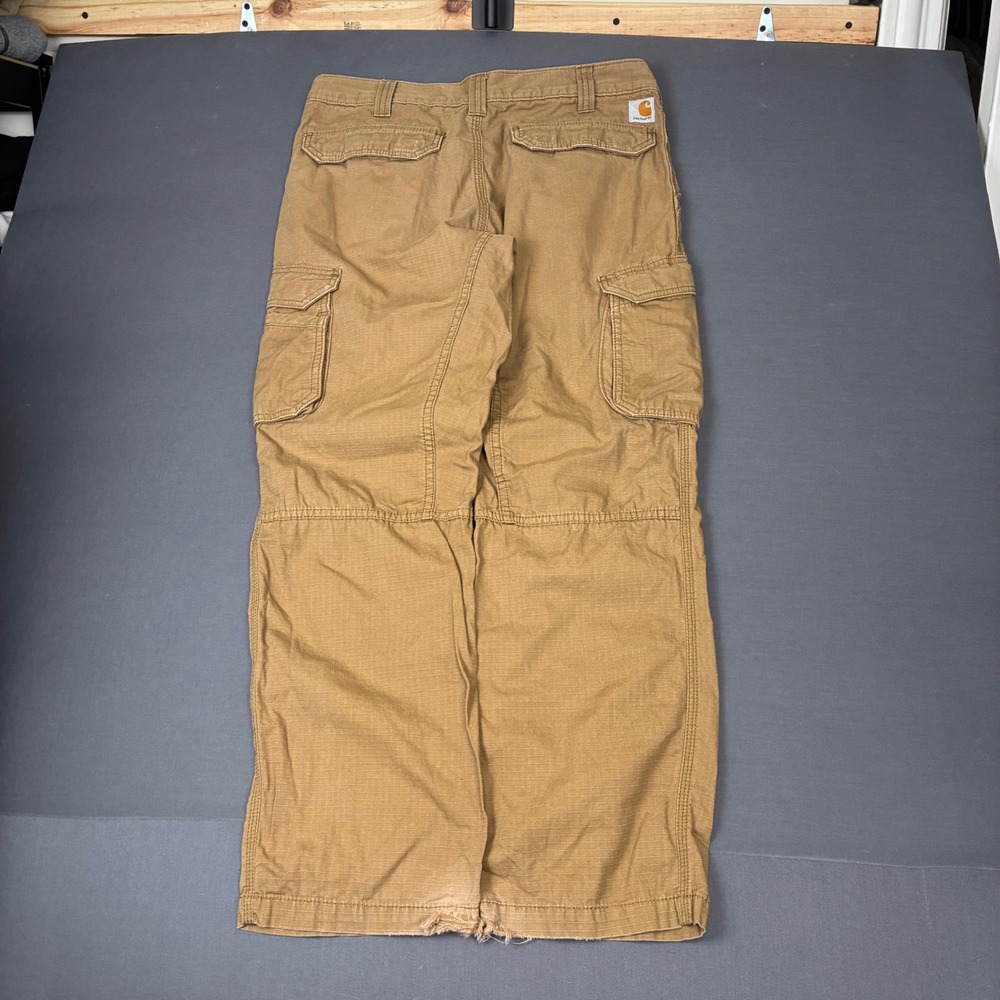 5. Carhartt Force Relaxed Fit Ripstop Cargo Pants Brown Tan Size 33x30
